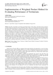 Implementation of Weighted Product Method for Evaluating Performance of Technicians