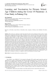 Learning and Vaccination for Primary School-Age Children during the Covid 19 Pandemic: A Case Study in Padang City