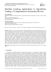 Machine Learning Applications in Algorithmic Trading: A Comprehensive Systematic Review