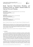 Radio Spectrum Measurement Modeling and Prediction based on Adaptive Hybrid Model for Optimal Network Planning