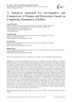 A Statistical Approach for Investigation and Comparison of Fatigue and Drowsiness based on Complexity Parameters of EOGs