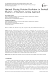 Optimal Playing Position Prediction in Football Matches: A Machine Learning Approach